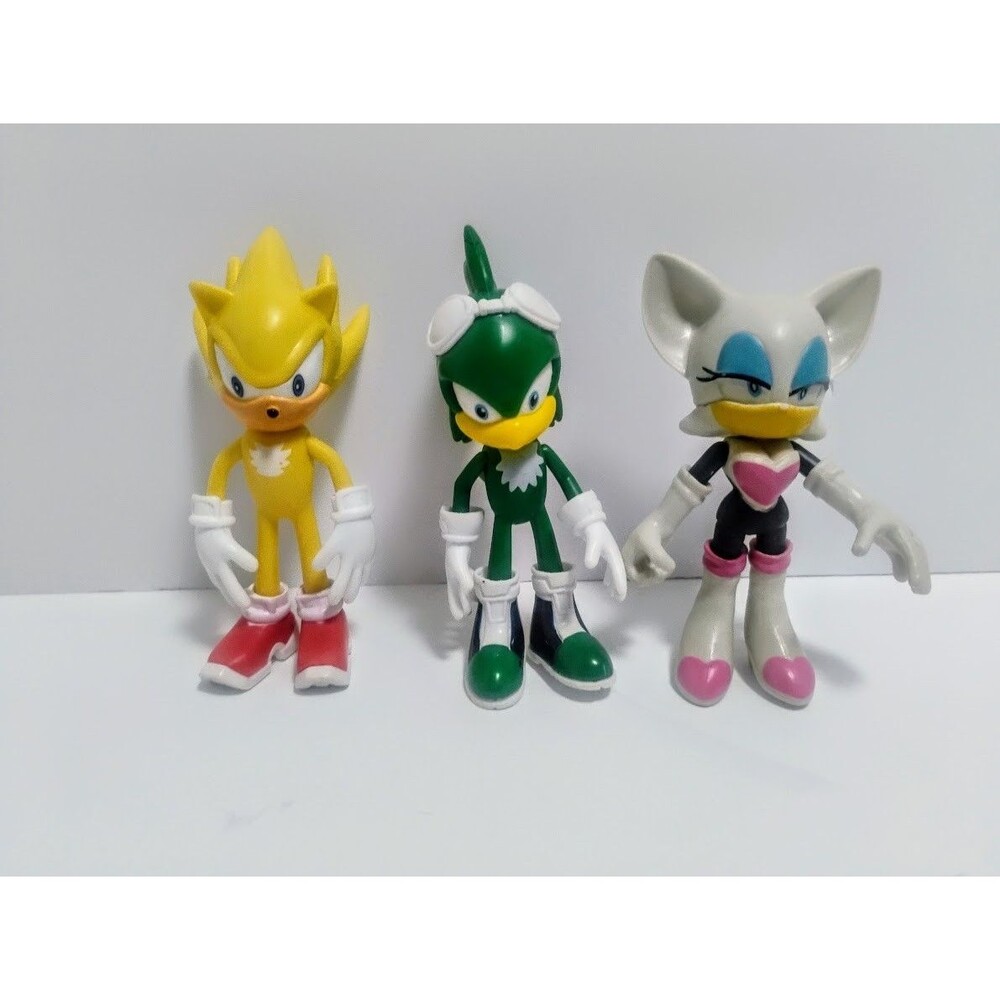 UNBRANDED SONIC THE HEDGEHOG 5” ACTION FIGURE LOT JET THE HAWK ROUGE & MORE!!!